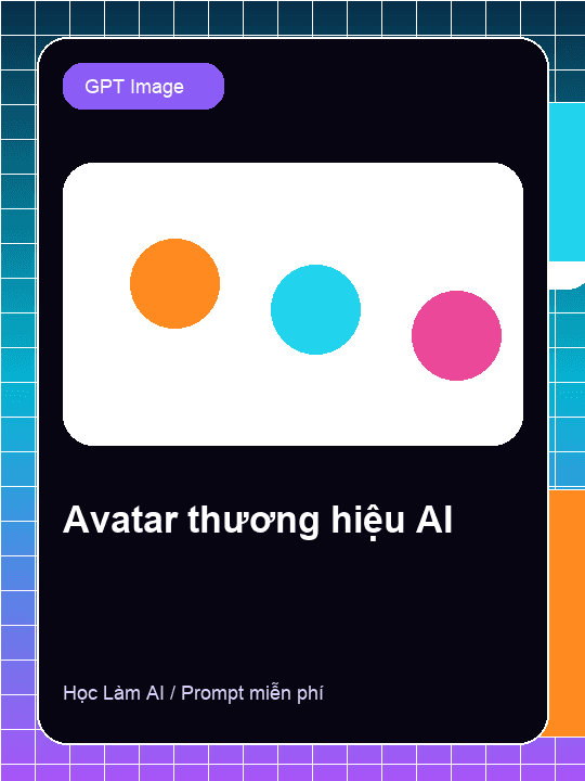 Tạo avatar thương hiệu AI với nền gradient hiện đại